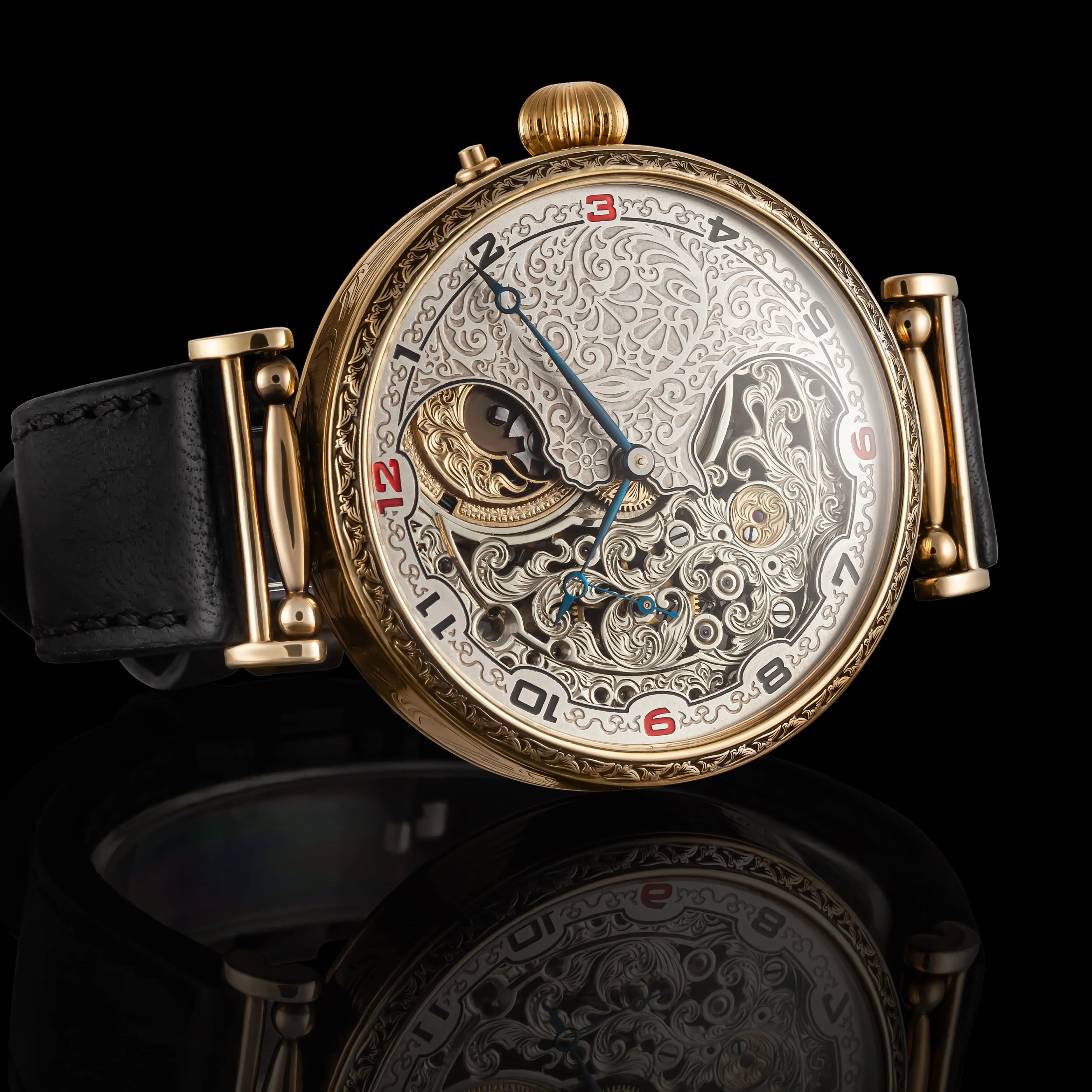 OPEN-HEART Men's Refined Wristwatch fits Vintage Mechanical Movement