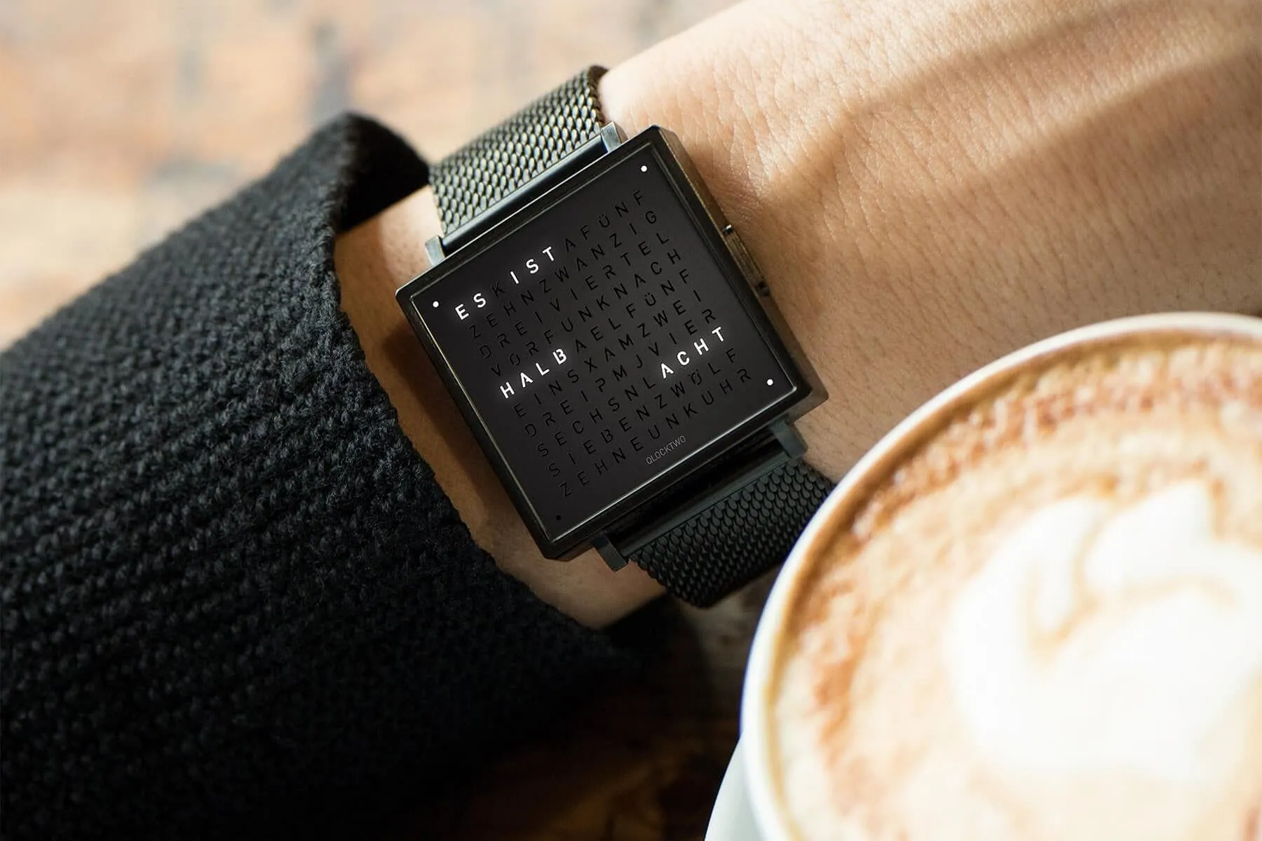 Qlocktwo W35 Fine Steel Unisex Watch - Handmade in Germany