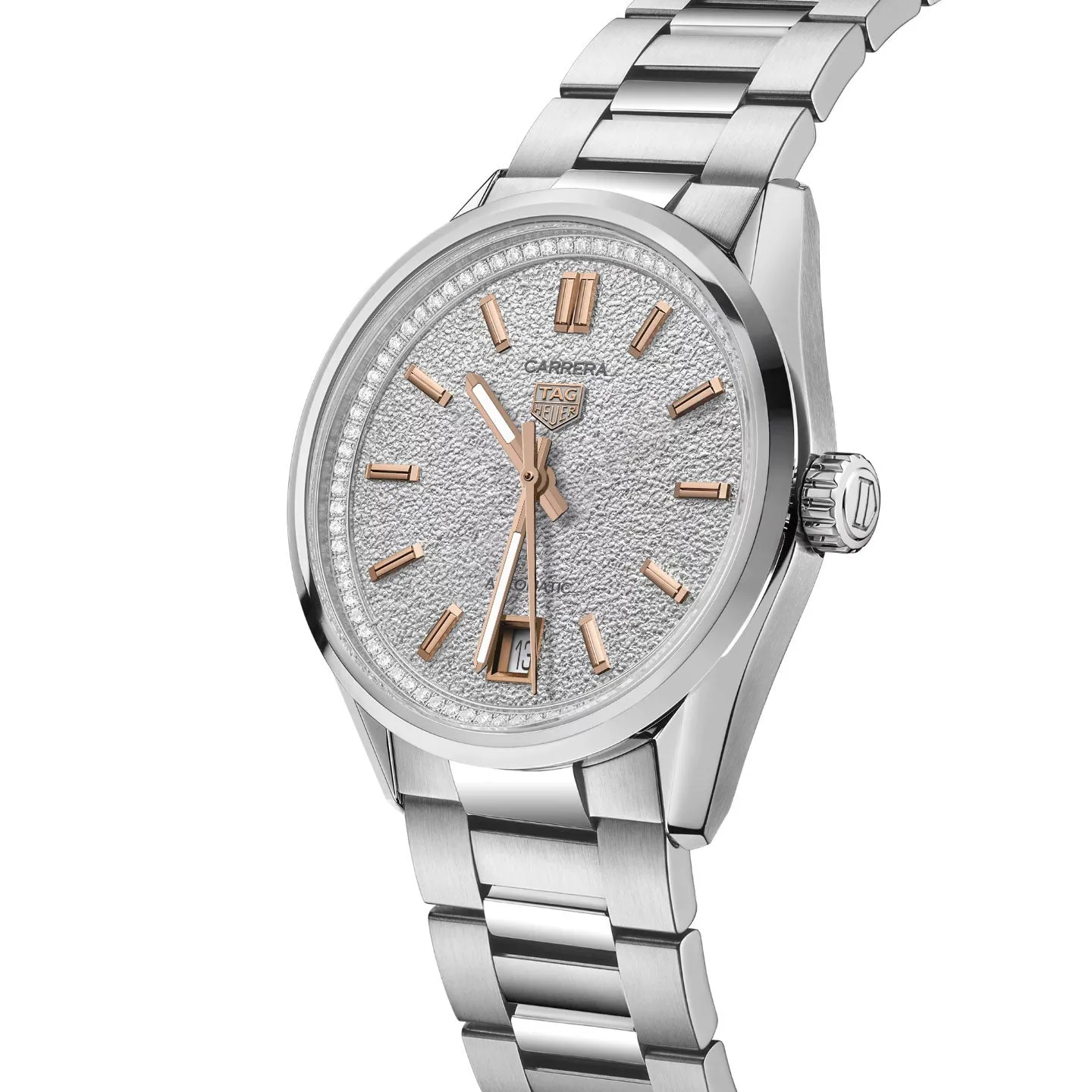 Tag Heuer Carrera Ladies Grey Diamond Watch WBN231B.BA0001
