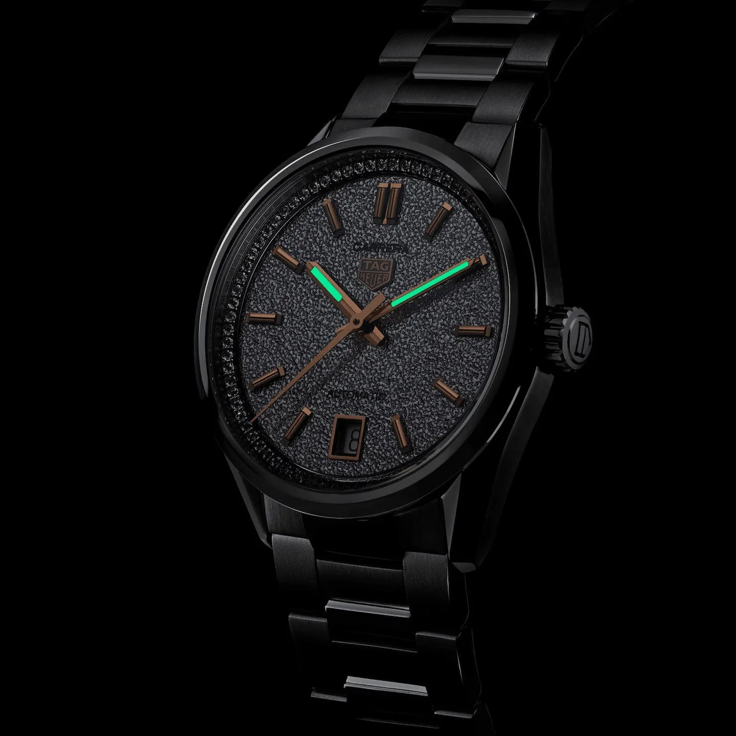 Tag Heuer Carrera Ladies Grey Diamond Watch WBN231B.BA0001
